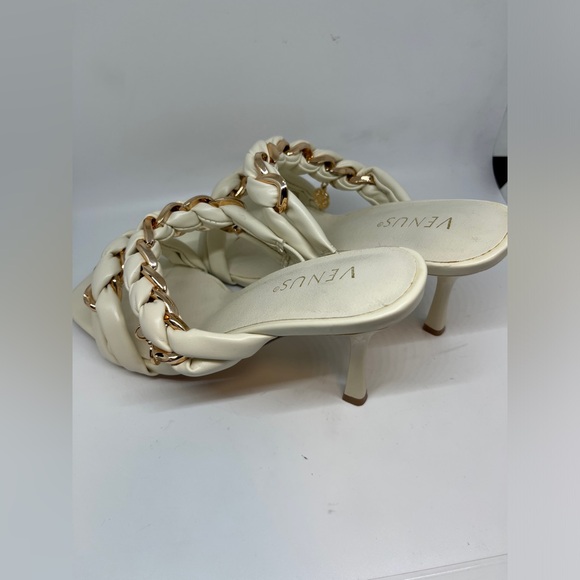 Venus Women's Cream and Gold Sandals size 8.5 - Picture 4 of 16